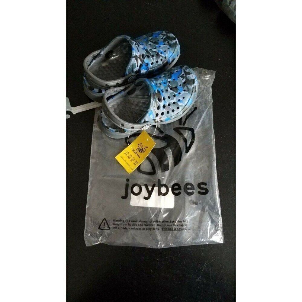 Kids Sz 8/9 (7" Long) Joybees Slip-On Clog Water Shoe Blue Camo